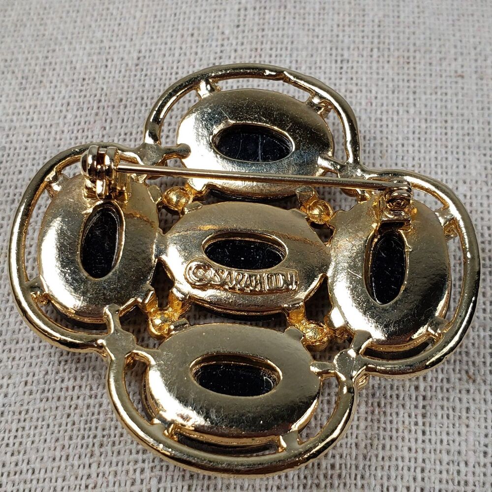 Vtg 1968 Sarah Coventry Light of the East Mosaic Brooch Clip Earrings Set MCM - Picture 15 of 16